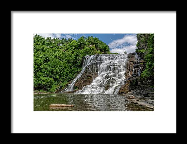 Ithaca Framed Print featuring the photograph Ithaca Falls In New York by Jim Vallee