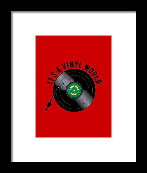 Vinyl Framed Print featuring the photograph It's A Vinyl World by Action