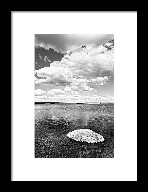 It's No Fish Story Framed Print featuring the photograph It's No Fish Story -- Fishing Cone Spring in Yellowstone National Park, Wyoming by Darin Volpe
