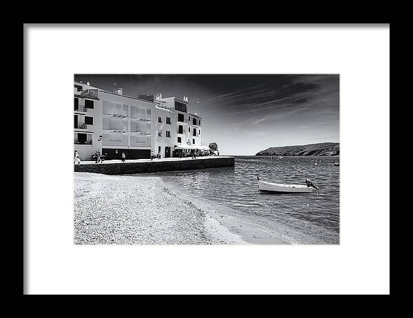 Catalonia Framed Print featuring the photograph It's Pianc beach in the center of town by Jordi Carrio Jamila