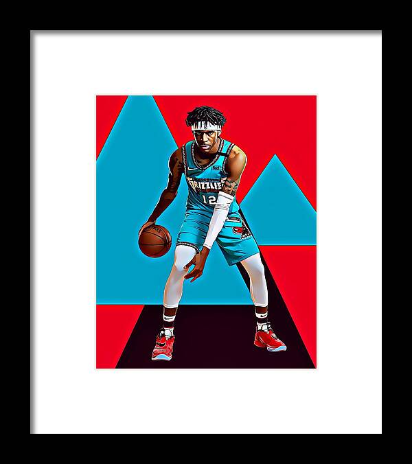 Ja Morant Basketball Paper Poster Grizzlies 5 - Ja Morant - T-Shirt