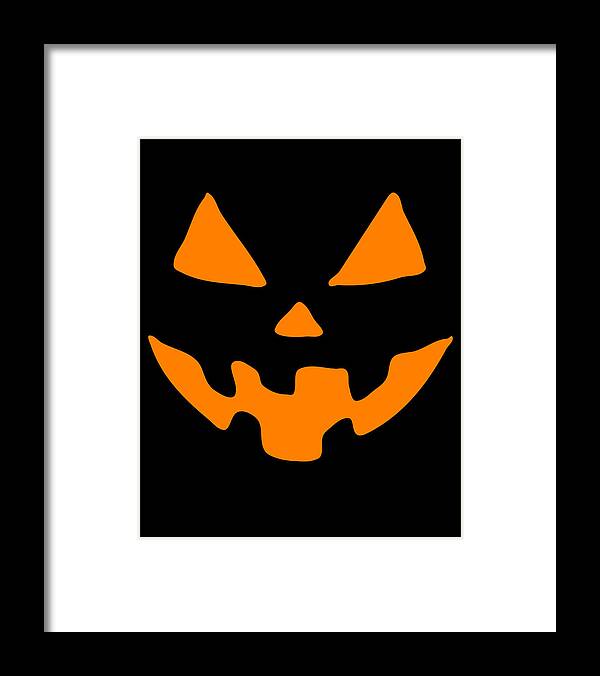 Halloween Framed Print featuring the digital art Jack-O-Lantern Pumpkin Halloween by Flippin Sweet Gear