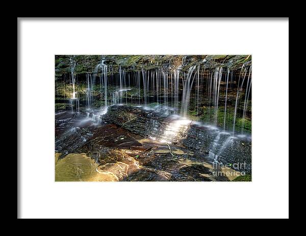 Jack Rock Falls Framed Print featuring the photograph Jack Rock Falls 22 by Phil Perkins