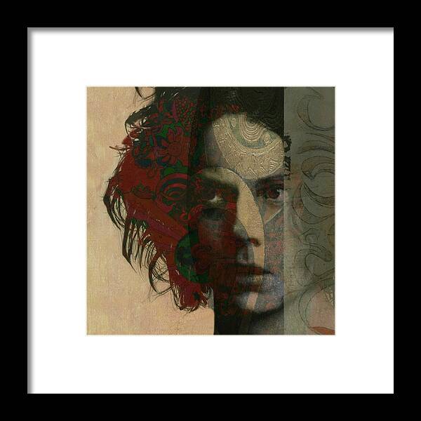 American Framed Print featuring the digital art Jack White - The White Stripes by Paul Lovering