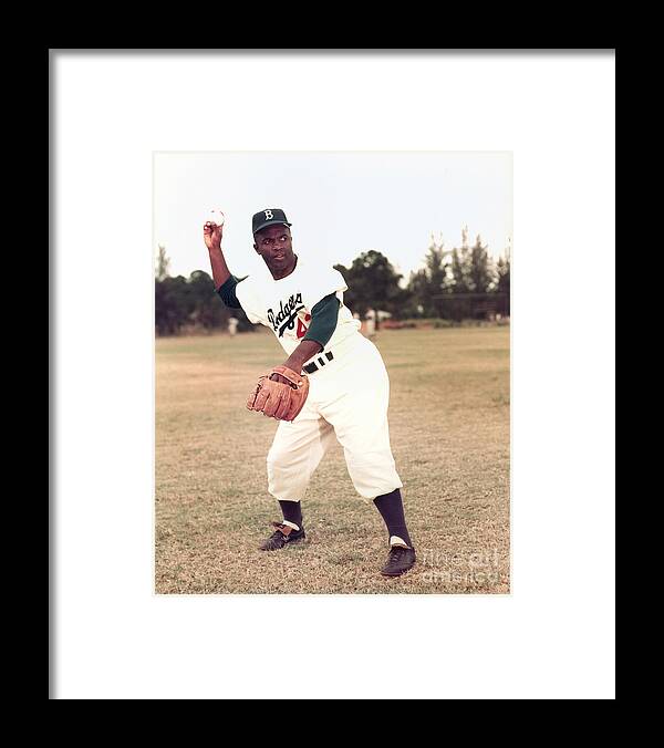 People Framed Print featuring the photograph Jackie Robinson by Kidwiler Collection