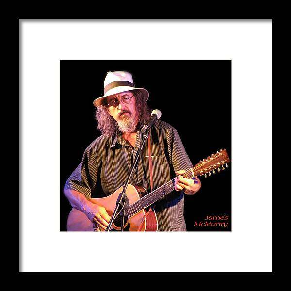 T-shirt Framed Print featuring the photograph James McMurtry Live on Stage by Micah Offman