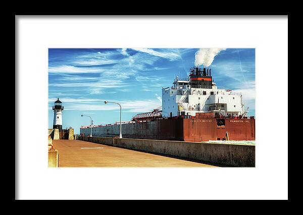 James R Barker Framed Print featuring the photograph James R Barker Heading Out of Duluth by Susan Rissi Tregoning
