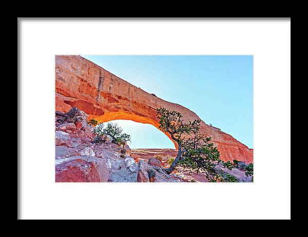 Fine Art Summit And Field Workshop Framed Print featuring the photograph January 2023 Wilson Arch by Alain Zarinelli