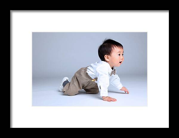 Toddler Framed Print featuring the photograph Japanese boy by Jun Takahashi