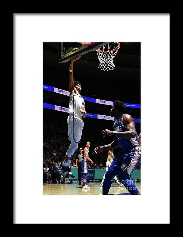 Nba Pro Basketball Framed Print featuring the photograph Jarrett Allen by Jesse D. Garrabrant
