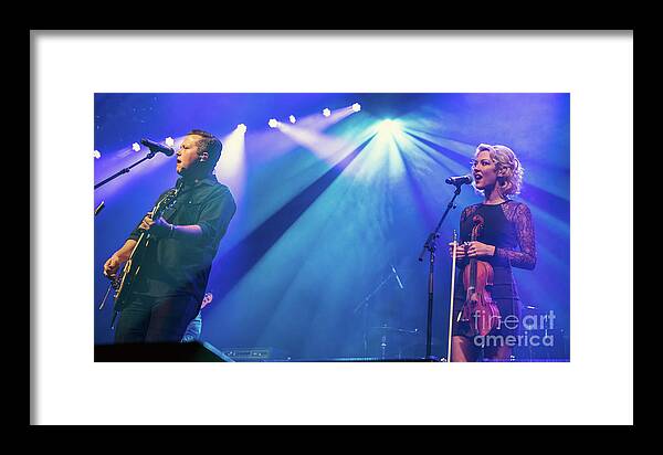 1-2032497802 Framed Print featuring the photograph Jason Isbell and Amanda Shires by David Oppenheimer