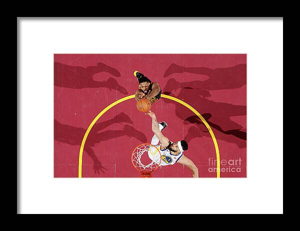 Javale Mcgee Framed Print featuring the photograph Javale Mcgee and Tristan Thompson by Andrew D. Bernstein