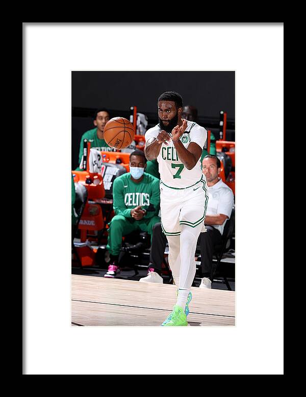 Nba Pro Basketball Framed Print featuring the photograph Jaylen Brown by David Sherman