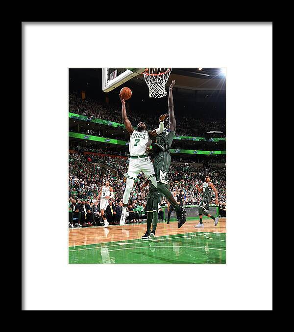 Nba Pro Basketball Framed Print featuring the photograph Jaylen Brown by Steve Babineau