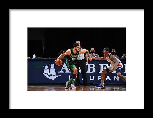 Nba Pro Basketball Framed Print featuring the photograph Jayson Tatum and Bradley Beal by Brian Babineau