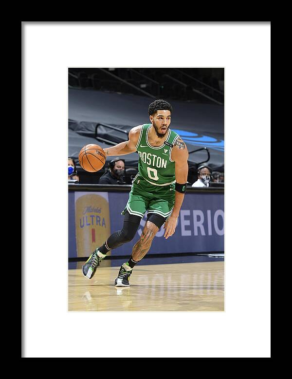 Nba Pro Basketball Framed Print featuring the photograph Jayson Tatum by Logan Riely