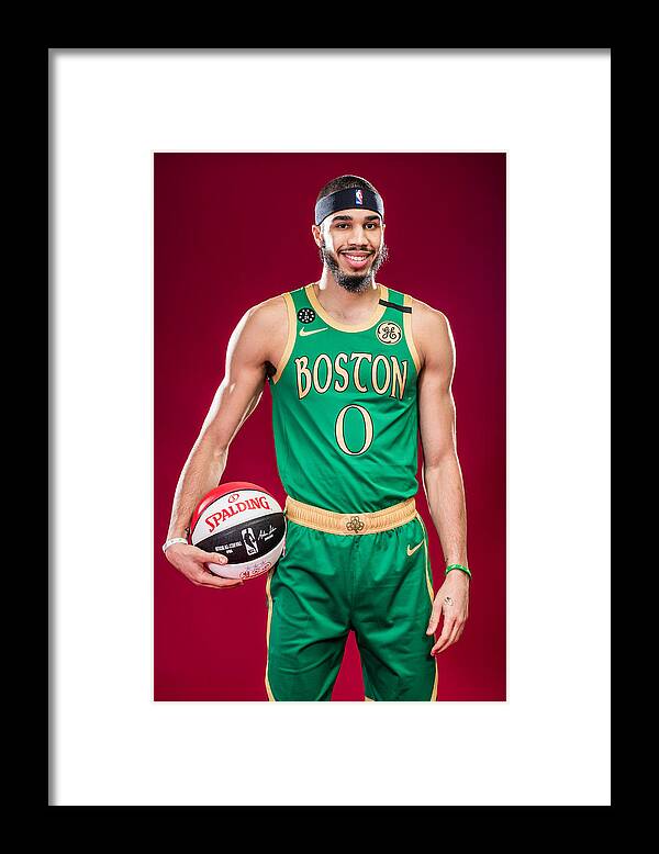 Nba Pro Basketball Framed Print featuring the photograph Jayson Tatum by Michael J. LeBrecht II