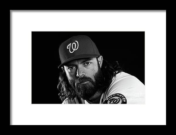 Media Day Framed Print featuring the photograph Jayson Werth by Chris Trotman