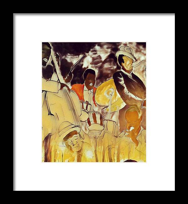  Framed Print featuring the painting Jazz by Angie ONeal