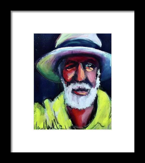 Painting Framed Print featuring the painting Jazz Man by Les Leffingwell