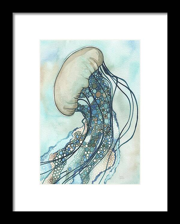 #faatoppicks Framed Print featuring the painting Jellyfish II by Tamara Phillips