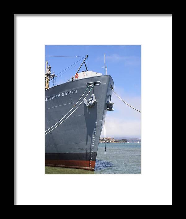 Ship Framed Print featuring the photograph Jeremiah O' Brien by Heather E Harman