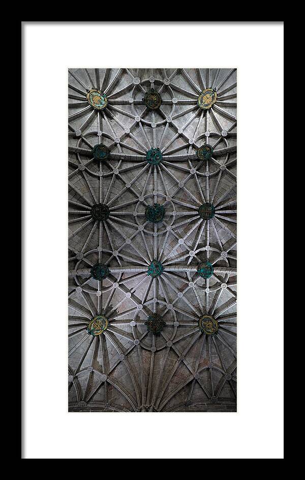 Portugal Framed Print featuring the photograph Jeronimos Monastery Ceiling Detail by Angelo DeVal