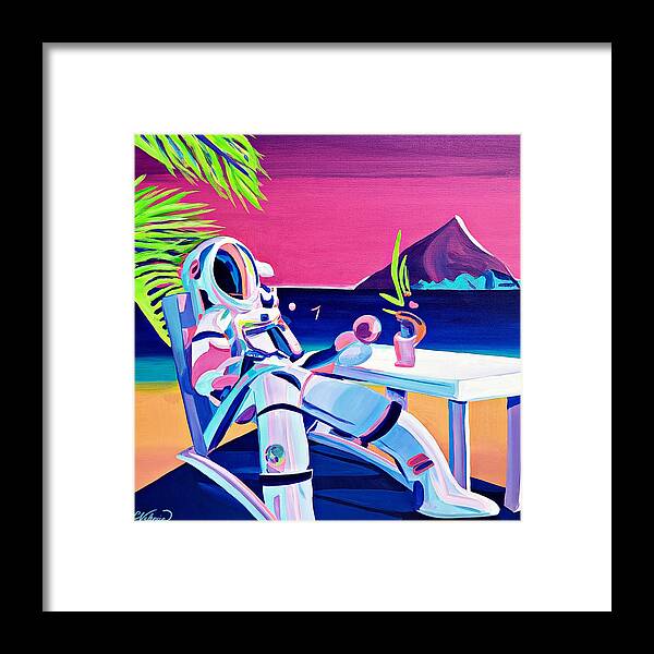  Framed Print featuring the painting Jerry's Vacation by Emanuel Alvarez Valencia