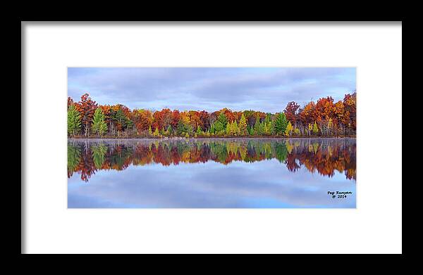 Fall Color Framed Print featuring the photograph Jewett Lake by Peg Runyan