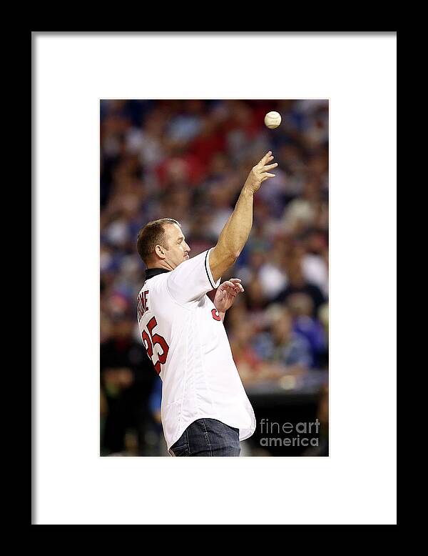 Three Quarter Length Framed Print featuring the photograph Jim Thome by Elsa