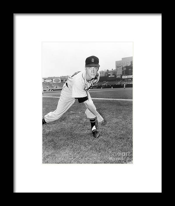 American League Baseball Framed Print featuring the photograph Jim York by Kidwiler Collection