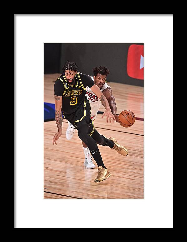 Playoffs Framed Print featuring the photograph Jimmy Butler and Anthony Davis by David Dow