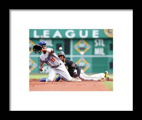 People Framed Print featuring the photograph Jimmy Rollins and Starling Marte by Jared Wickerham