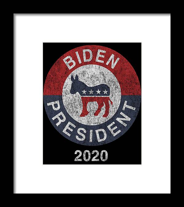 Cool Framed Print featuring the digital art Joe Biden 2020 For President by Flippin Sweet Gear