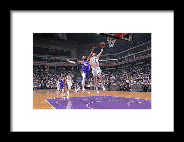 Nba Pro Basketball Framed Print featuring the photograph Joe Ingles and Willie Cauley-stein by Rocky Widner