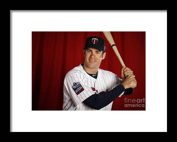 Media Day Framed Print featuring the photograph Joe Mauer by Gregory Shamus