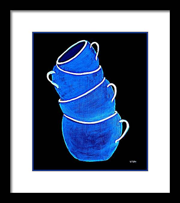 Viva Framed Print featuring the painting Joe's Lefthanded Cup by VIVA Anderson