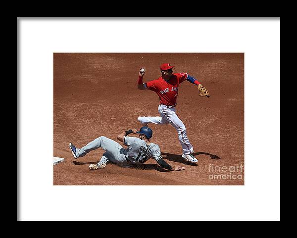 Double Play Framed Print featuring the photograph Joey Gallo and Troy Tulowitzki by Tom Szczerbowski