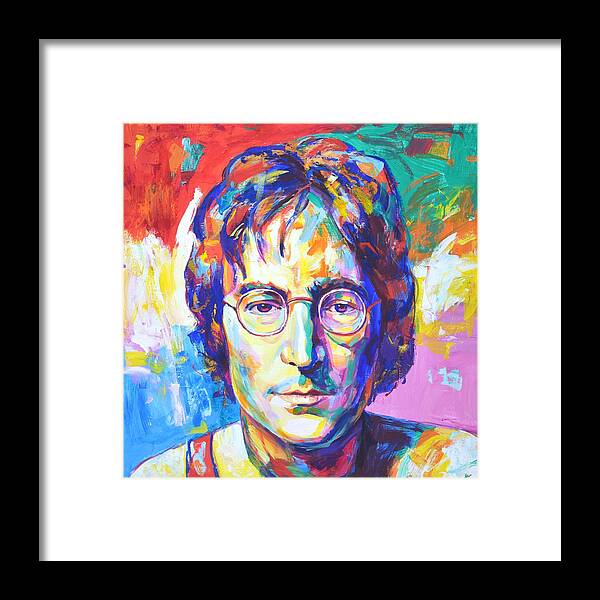 John Lennon Framed Print featuring the painting John Lennon by Iryna Kastsova