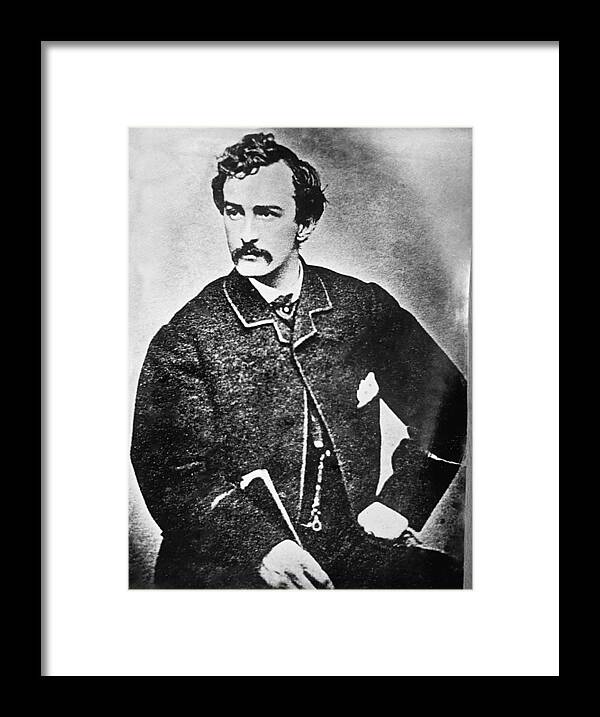 John Wilkes Booth Framed Print featuring the painting John Wilkes Booth Mug Shot Mugshot Vertical by Tony Rubino