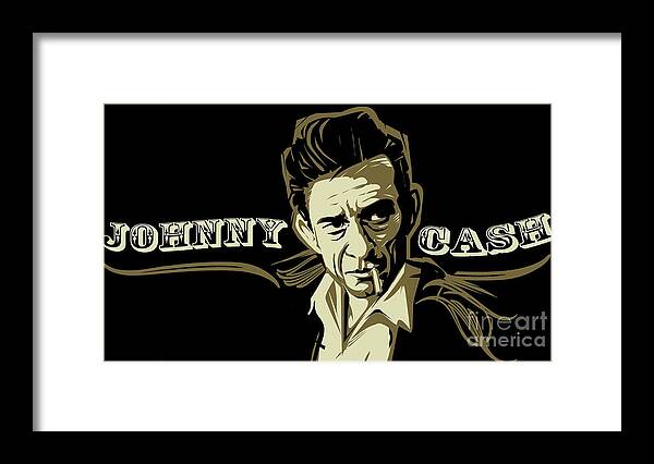 Johnny Framed Print featuring the photograph Johnny Cash by Action