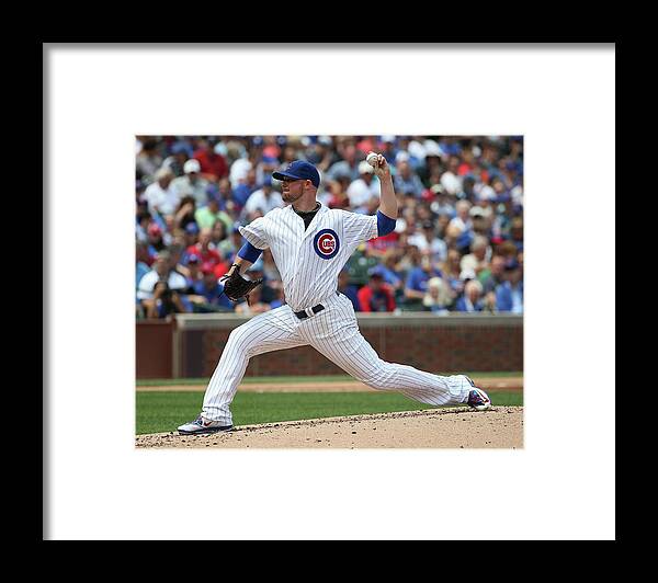 People Framed Print featuring the photograph Jon Lester by Jonathan Daniel
