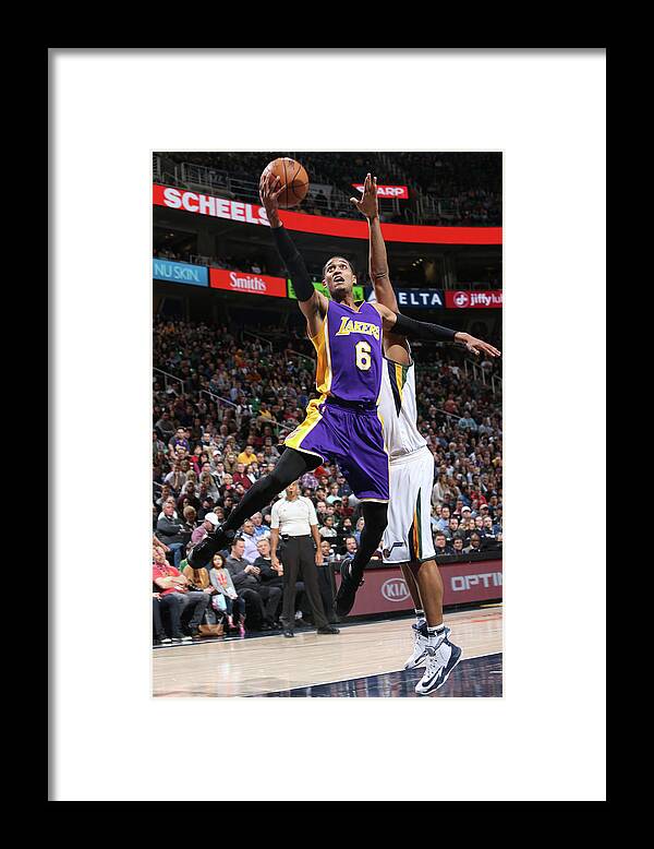 Nba Pro Basketball Framed Print featuring the photograph Jordan Clarkson by Melissa Majchrzak