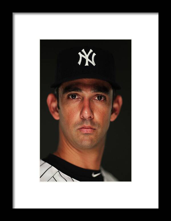 Media Day Framed Print featuring the photograph Jorge Posada by Al Bello