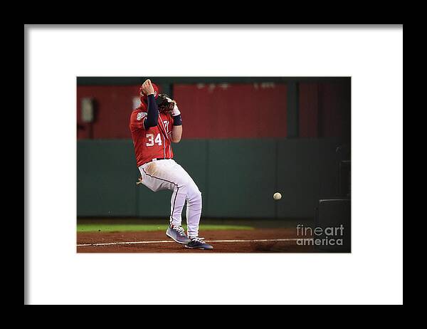 People Framed Print featuring the photograph Jose Reyes and Bryce Harper by Patrick Mcdermott