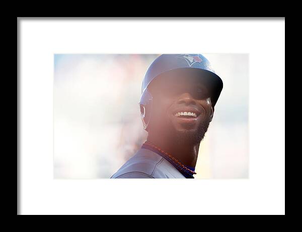 American League Baseball Framed Print featuring the photograph Jose Reyes by Mike Stobe