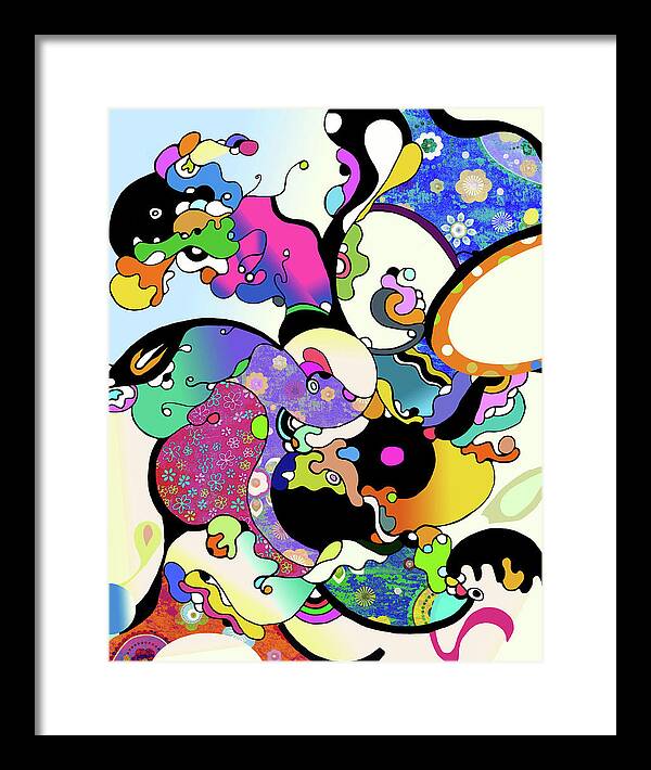 Art By Delvon Framed Print featuring the digital art JoyBurst by Art by Delvon