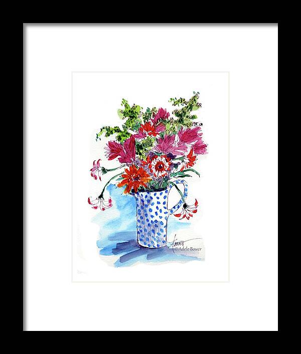Flowers Framed Print featuring the painting Julia's Bouquet by Adele Bower