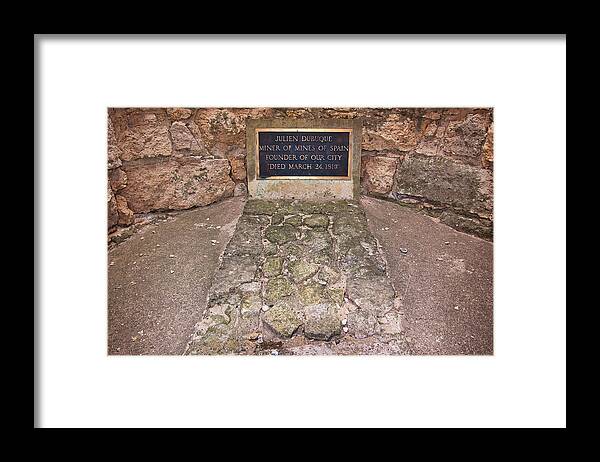 Dubuque Framed Print featuring the photograph Julien Dubuque - Grave - Iowa by Steven Ralser