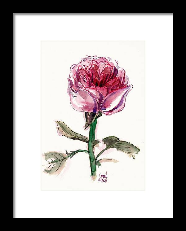 Flower Framed Print featuring the painting Juliet Rose by George Cret